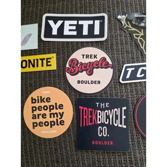 10x Biking Cycling Outdoor Stickers Mixed Lot Liv Shimano XTR Trek Boulder YETI - Picture 3 of 5
